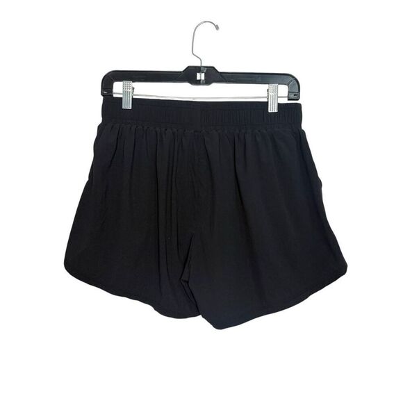 KaiAloha Supply Women’s Large Ocean Love Athletic Shorts Black Drawstring - Picture 3 of 4